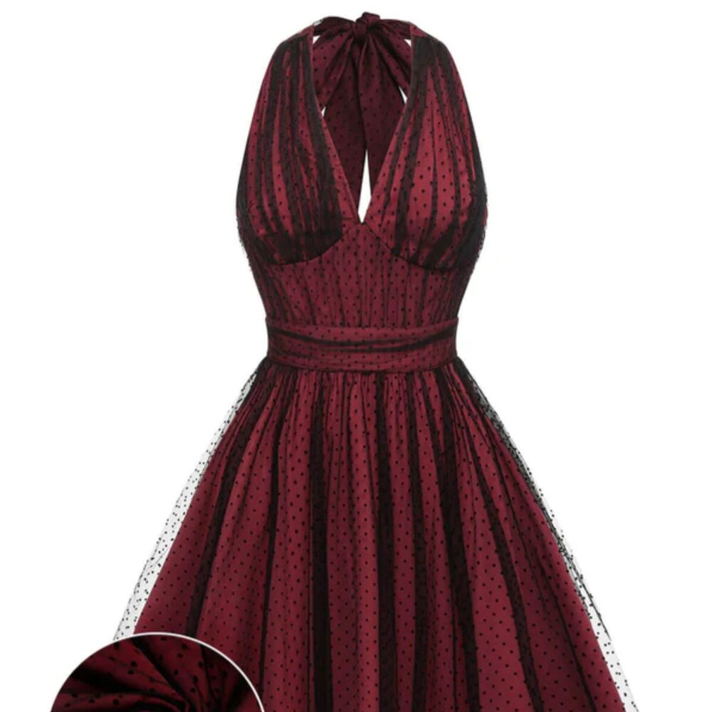 Retro Stage Halter dress Bombshell Pin up Girl small